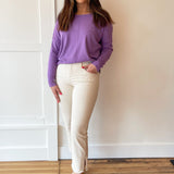 Center Seam Boat Neck Sweater