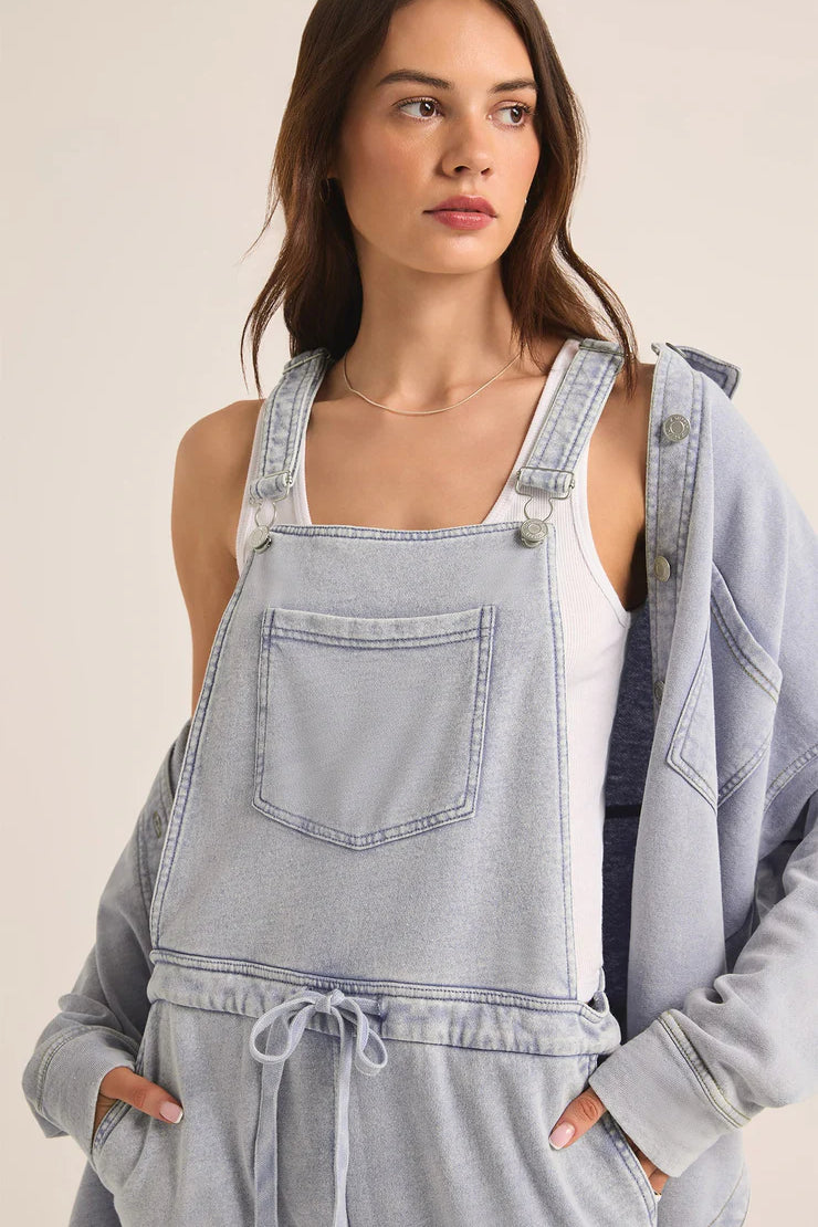 The Knit Denim Overalls