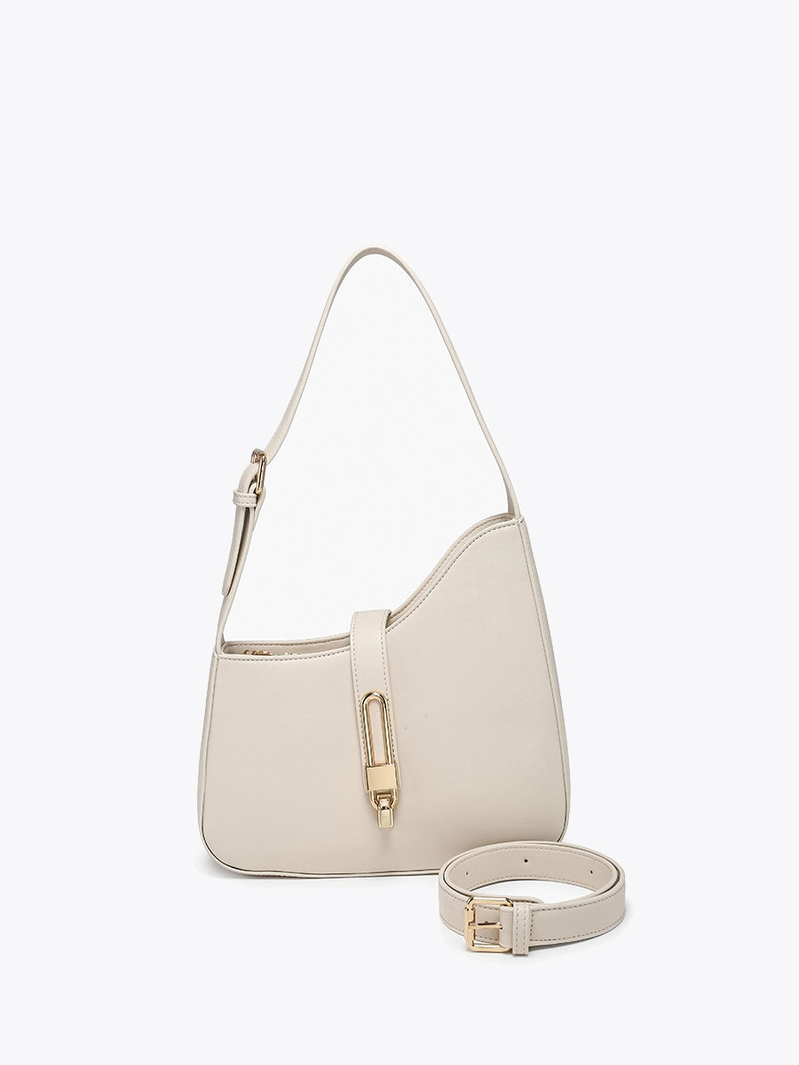 Havana Asymmetrical Shoulder Bag with Lock