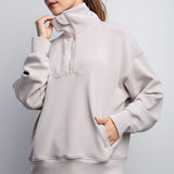 Quarter Zip Mock Neck Pullover