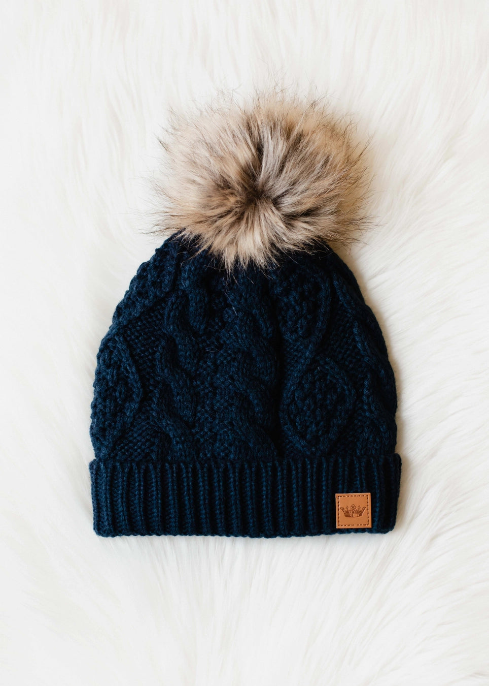 Cable Knit Pom Hat