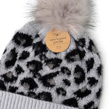 Britt's Knits Leopard Pom Hat