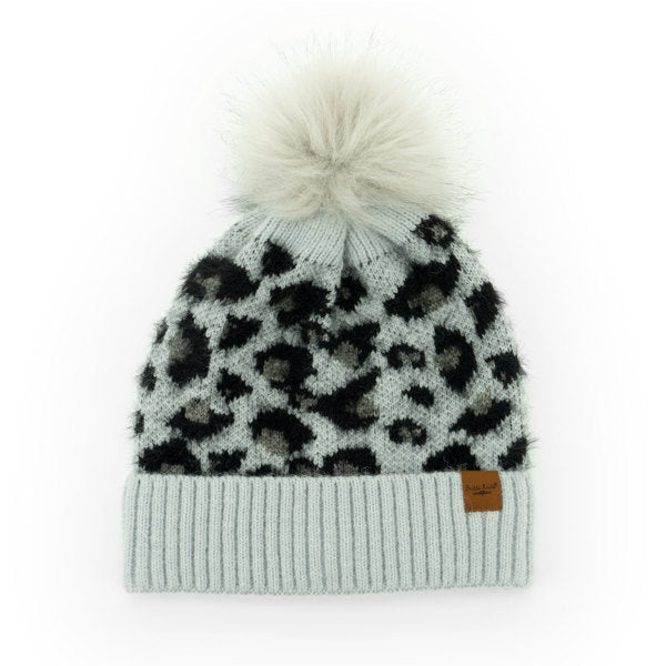 Britt's Knits Leopard Pom Hat