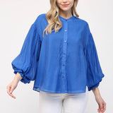 Puff Sleeve Button Down Shirt