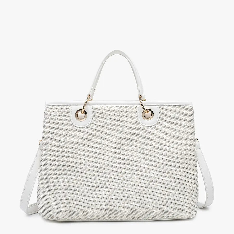 Nancy Woven Striped Tote