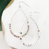 Beaded Teardrop Dangle Earrings