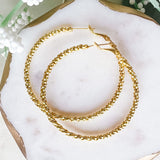 Textured Twist Hoop Earrings