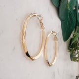 Gold Wave Hoops