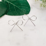 Metal Wire Bow Earrings