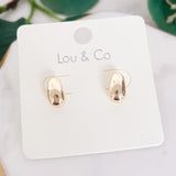 Puffy Bean Stud Earrings