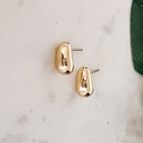 Puffy Bean Stud Earrings