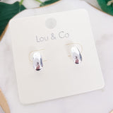 Puffy Bean Stud Earrings