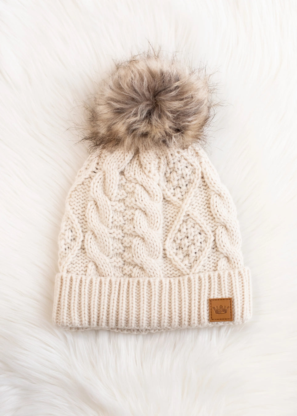 Cable Knit Pom Hat