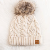 Cable Knit Pom Hat