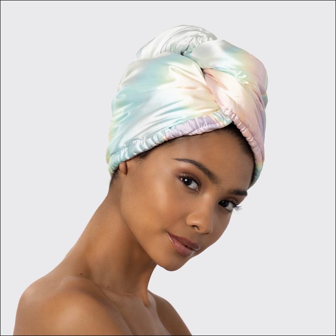 Satin-Wrapped Hair Towel