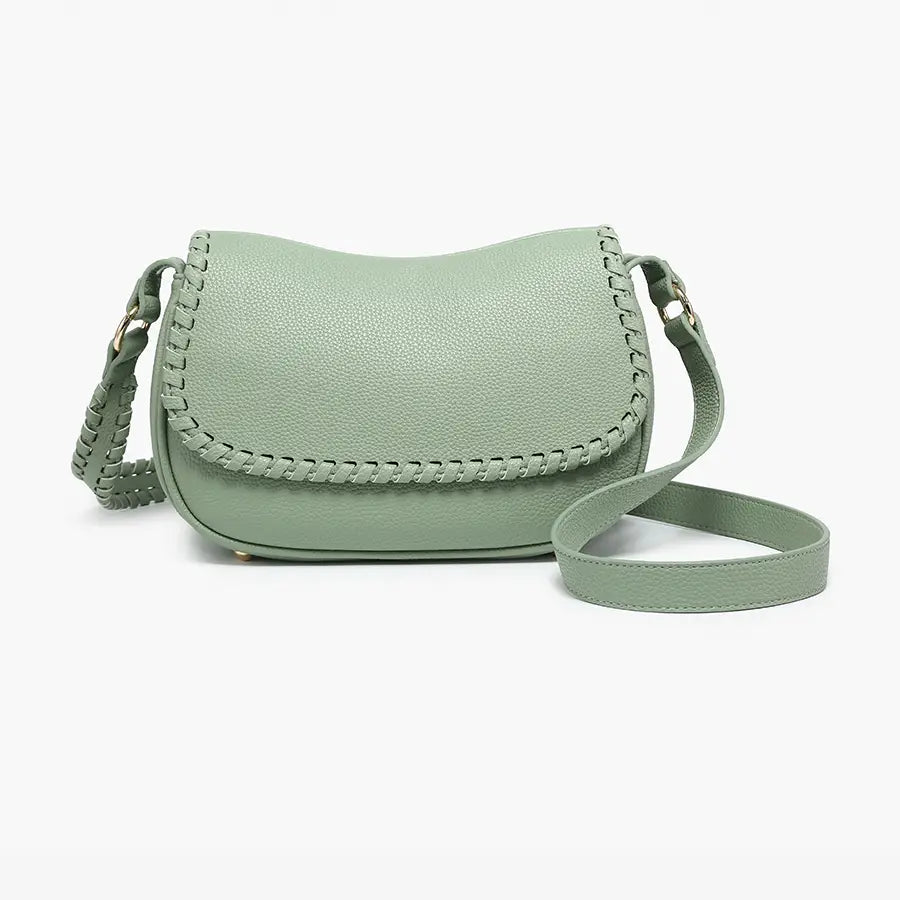 Daia Whipstitch Flapover Crossbody