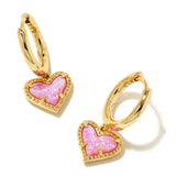 Ari Heart Huggie Earrings