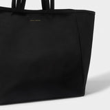 Nylon-Luxe Oversized Tote Bag