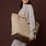 Nylon-Luxe Oversized Tote Bag