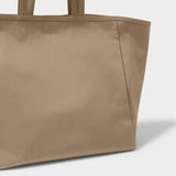 Nylon-Luxe Oversized Tote Bag