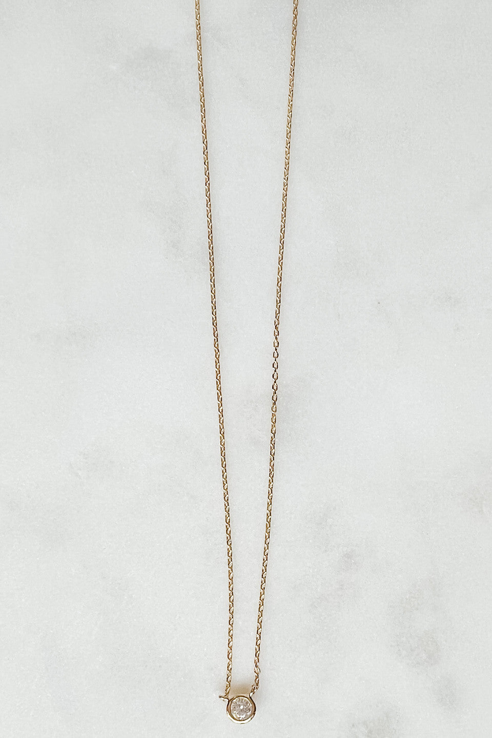 Single CZ Necklace