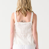 Embroidered Button Front Tank