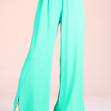 Side Slit Wide Leg Pants